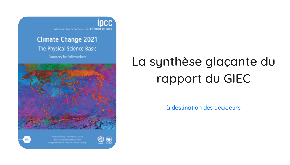 Résumé 2021 du GIEC à destination des décideurs : une synthèse glaçante sur le réchauffement climatique